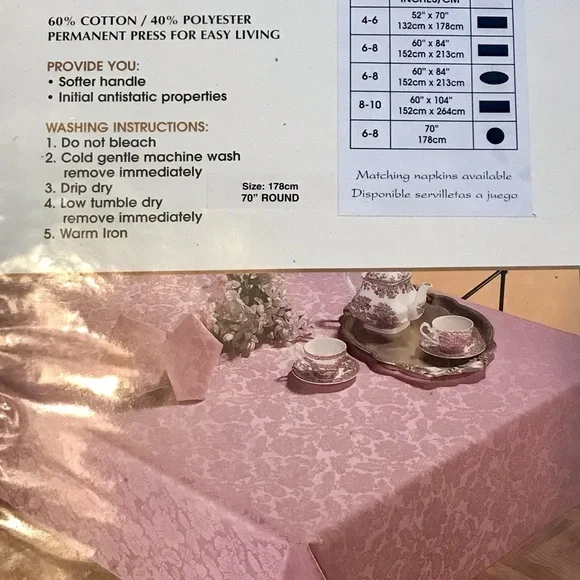 70” ROUND Table Linens Bundle - Picture 7 of 13